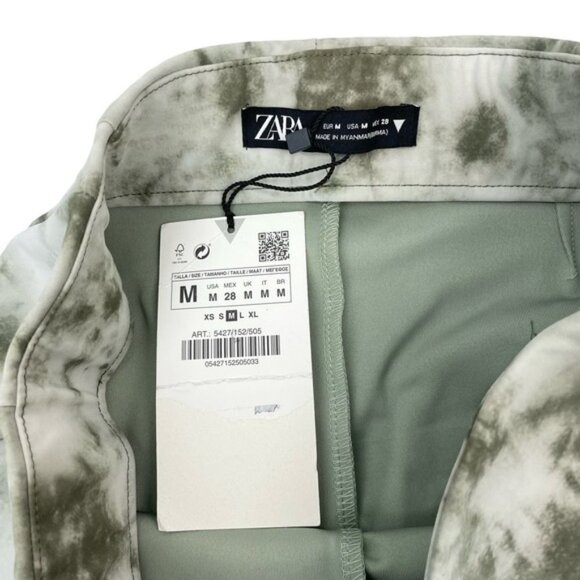 NWT ZARA High Waisted Kick Flare Legging Sz Medium Tie Dye - Picture 5 of 6